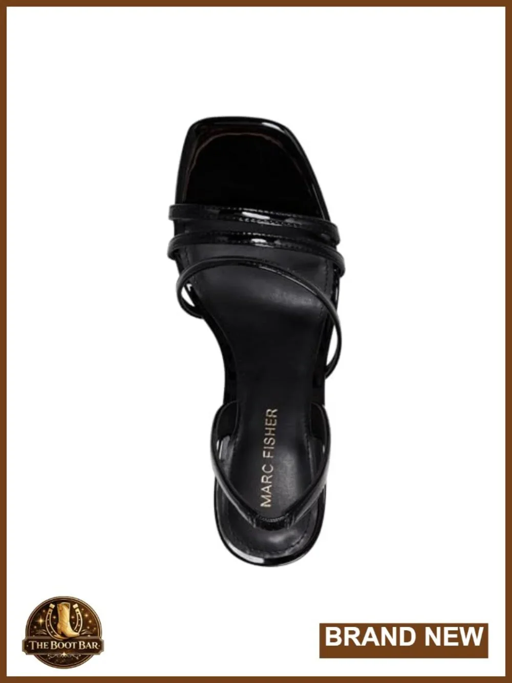 Stiletto Heel Strappy Dress Sandals Faux Patent Leather Slingback